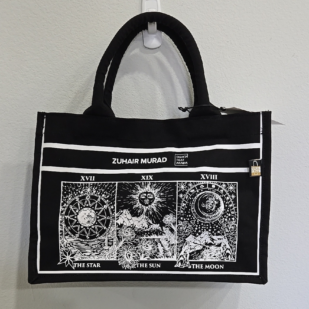 Zuhair Murad Celestial Black and White Tote